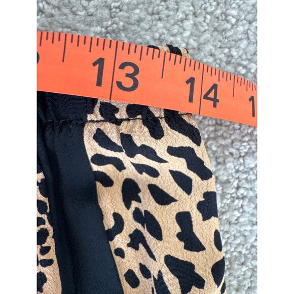 Drapers & Damons Petite Animal Print Midi Skirt Rayon Black & Tan size PS - Picture 7 of 7